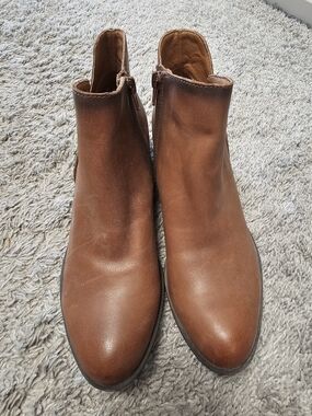 Lucky Brand Brown Leather Ankle Booties